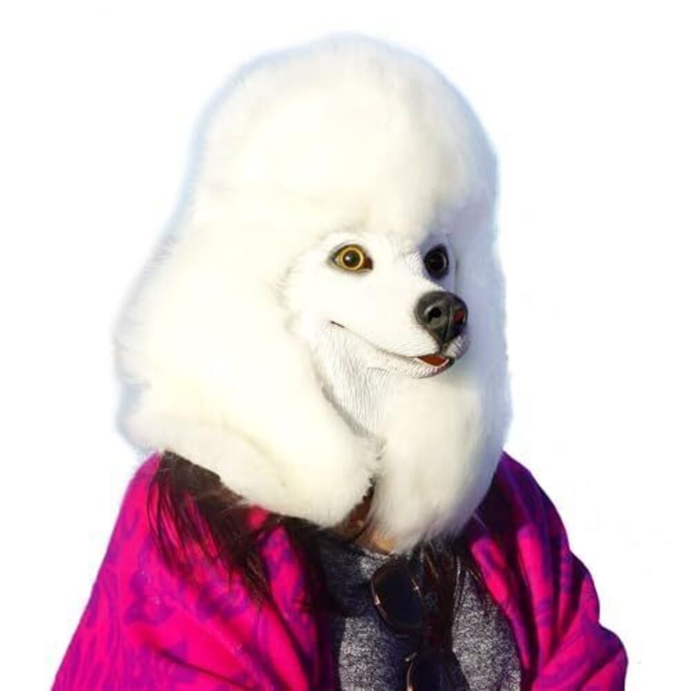 9678 Poodle Head Mask for Adults - Realistic Animal Mask for Halloween, Dog